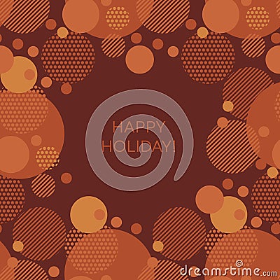 Funky circles frame pattern for card and invitation Vector Illustration