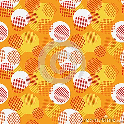 Funky circles seamless pattern Vector Illustration