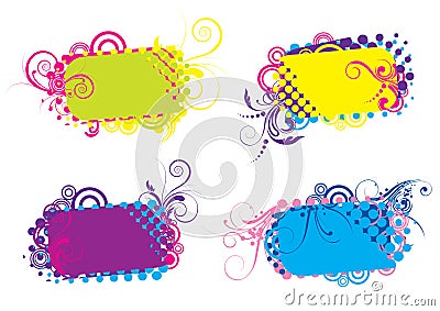 Funky colorful backgrounds Vector Illustration