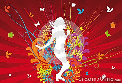 Funky Dancer Vector Illustration