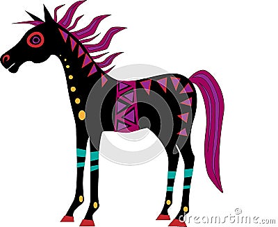 Funky Horse Vector Illustration