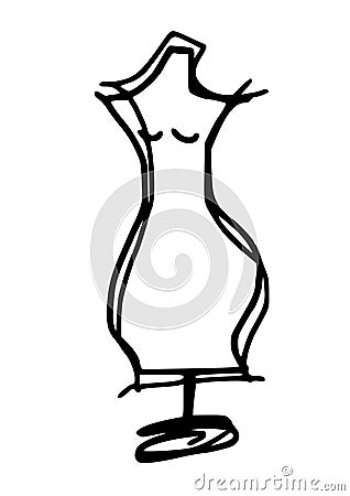 Funky mannequin Cartoon Illustration