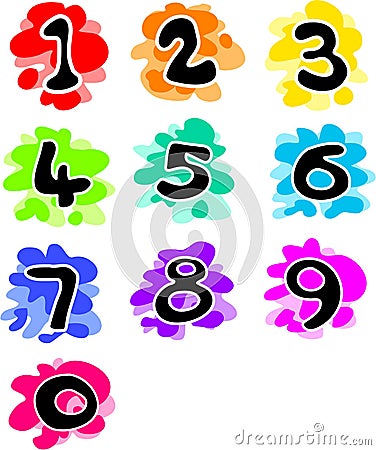 Funky Numbers Stock Photo