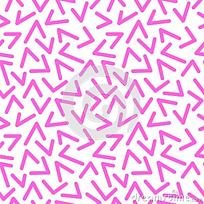 Funky pattern. Seamless pink line simple ornament Vector Illustration