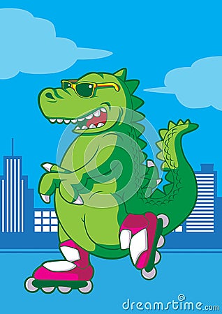 Funky rex Vector Illustration