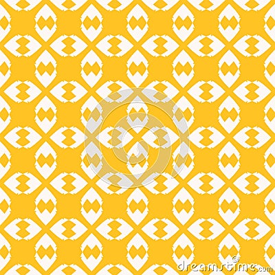 Funky yellow vector seamless pattern. Simple abstract geometric grid texture Vector Illustration