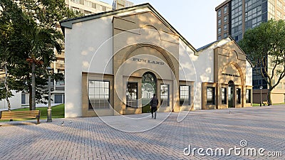 Funland 3d render design using Lumion â€“ front elevation Stock Photo