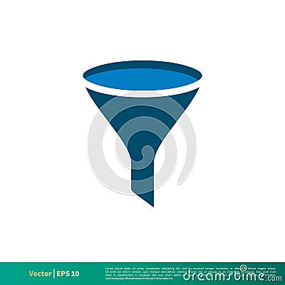 Funnel, Filter Icon Vector Logo Template Illustration Design. Vector EPS 10 Vector Illustration