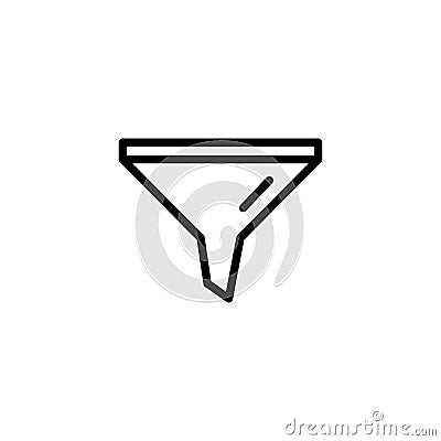 Funnel Line Icon In Flat Style Vector For App, UI, Websites. Black Icon Vector Illustration Vector Illustration