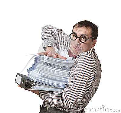 Funny accountant Stock Photo