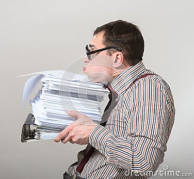 Funny accountant Stock Photo