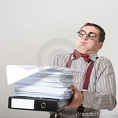 Funny accountant Stock Photo