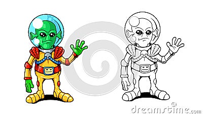 Funny alien guest Stock Photo