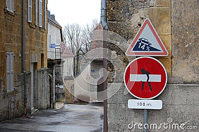Funny altered no entry sign Stock Photo