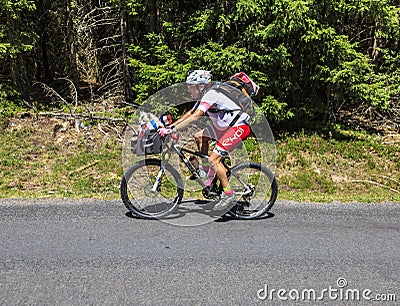 Funny Amateur Cyclist - Tour de France 2022 Editorial Stock Photo