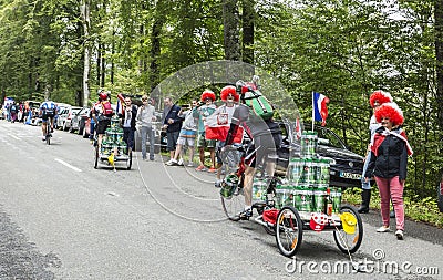 Funny Amateur Cyclists Editorial Stock Photo