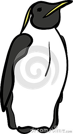 Funny Arctic penguin figure Vector Illustration