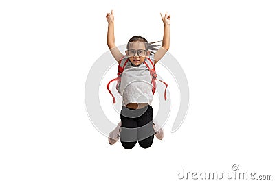 Funny asian child girl happiness Stock Photo