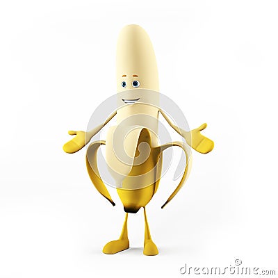 Funny banana Cartoon Illustration