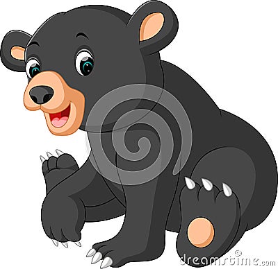 Funny bear Cartoon Vector Illustration