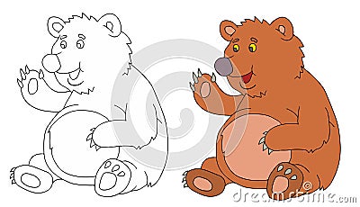 Funny bear Vector Illustration