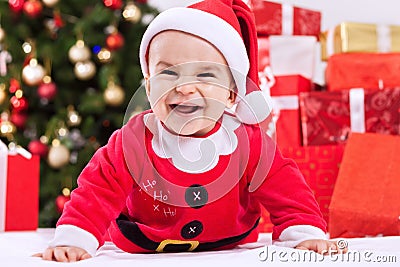 Funny beautiful little baby child Stock Photo