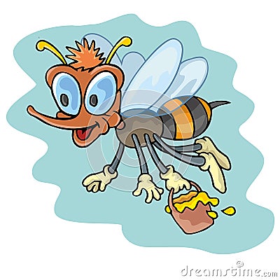 Funny bee Stock Photo