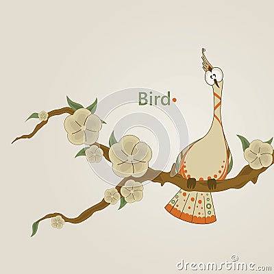 Funny bird Vector Illustration