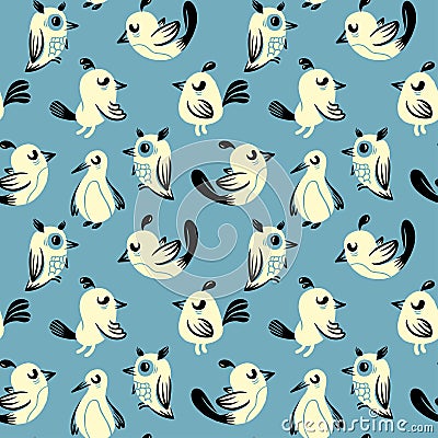 Funny birds Vector Illustration