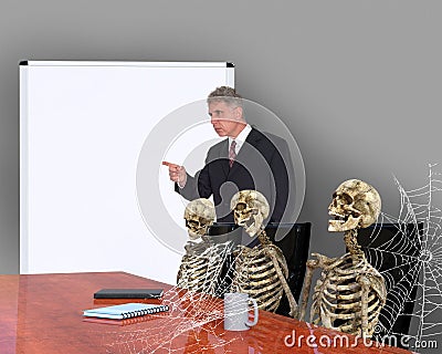 Funny Bored Meeting, Sales, Business Stock Photo