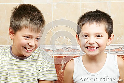 Funny boys Stock Photo