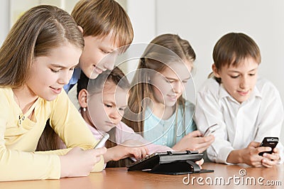 Funny boys and girls Stock Photo