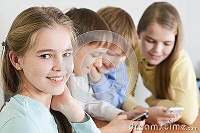 Funny boys and girls Stock Photo