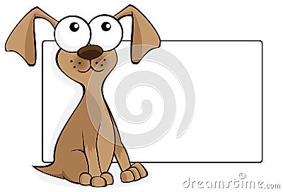 Funny brown dog Vector Illustration