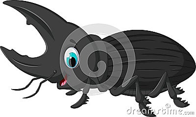 Funny bug Hercules cartoon Stock Photo