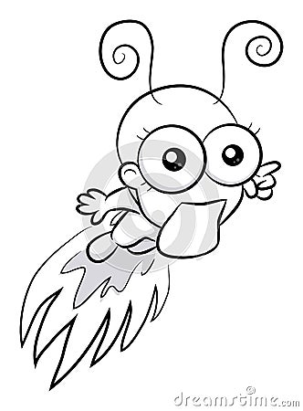 Funny bug Cartoon Illustration