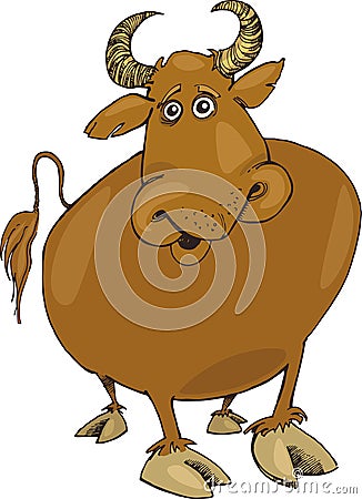 Funny bull Vector Illustration