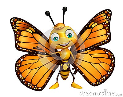 funny Butterfly cartoon character Cartoon Illustration