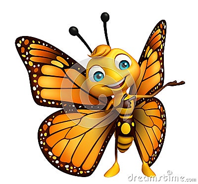 funny Butterfly cartoon character Cartoon Illustration