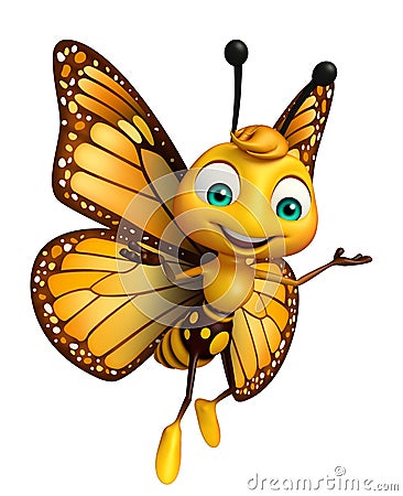 funny Butterfly cartoon character Cartoon Illustration