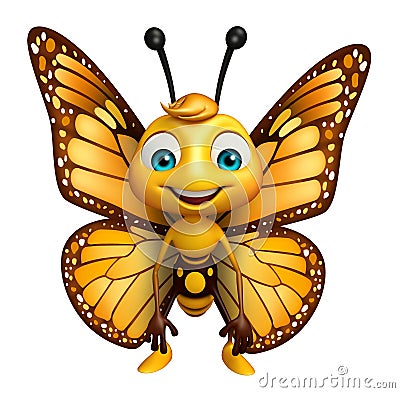 funny Butterfly cartoon character Cartoon Illustration