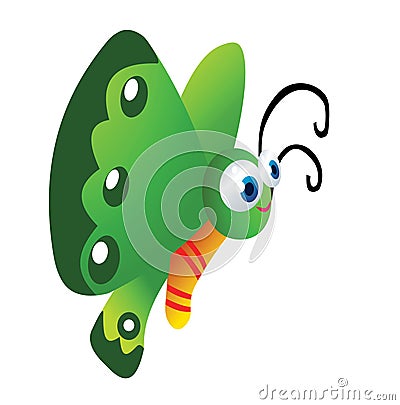 Funny butterfly cartoon Cartoon Illustration