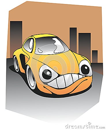 Funny car Vector Illustration