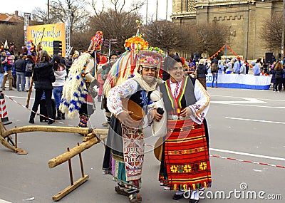 Funny Carnival people Editorial Stock Photo