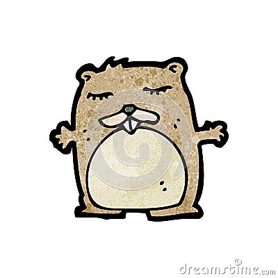 funny cartoon beaver Vector Illustration