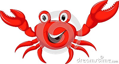 Funny cartoon crab Stock Photo