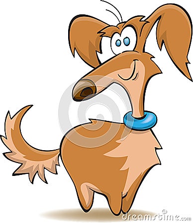 Funny cartoon dog Vector Illustration