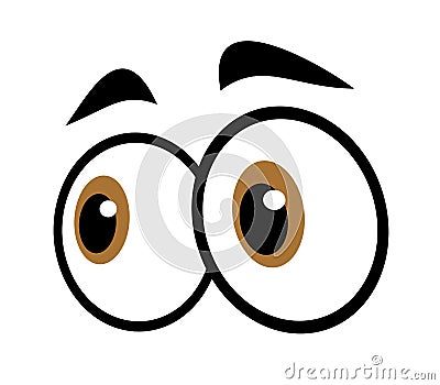 Funny cartoon eyes Vector Illustration