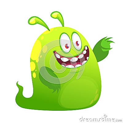 Funny cartoon monster. Vector Halloween illustration Vector Illustration