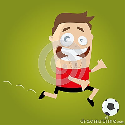 Funny cartoon kicker Vector Illustration